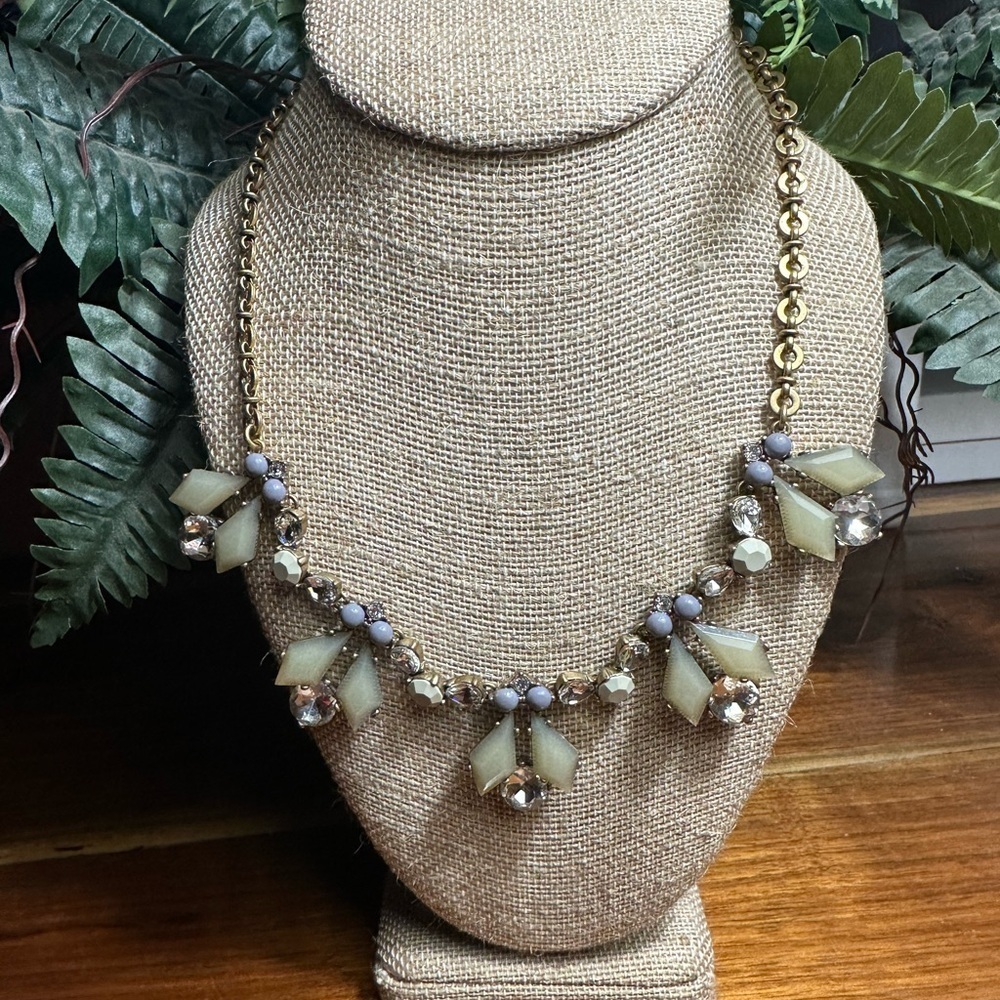 J. Crew Gold and Cream Statement Necklace